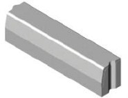 Trottoirband 18/20x25x100 zwart vis KOMO ~