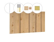 Banddeel plankenset vuren bij achterwand A, 178,5 x 125 cm, kleurloos geïmpregneerd ~