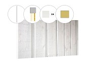 Banddeel plankenset vuren bij achterwand A, 178,5 x 125 cm, wit gespoten ~