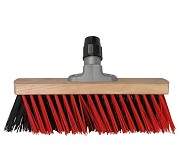 X-bezem buiten 30 cm rood/zwart los ~