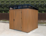 NTW HKC berging enkele deur Teak 220x210x265 cm. ~