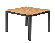 Briga Table Solid Teak Top Charcoal Frame