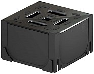 ACO Hexaline hoekelement zwart met kunststof sleufrooster ~