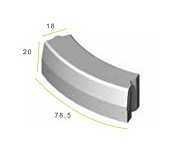 TROB 18/20x25x78,5 10u grijs vis ~