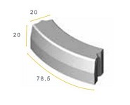 TROB 18/20x20x78,5 0,50u grijs vis ~