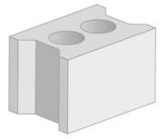 Gevelsteen Solid Blox grijs glad 29x11,5x19 cm. ~