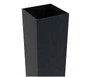 Alu poortpaal 90x90 mm. dikte 4 mm. hol L275 cm. RAL7016 ~