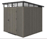 NTW HKC berging enkele deur Silver Gray 220x210x265 cm. ~