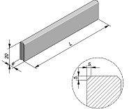 Opsluitband Strained Brown Peat 100x20x6 cm. (langere levertijd mogelijk) ~
