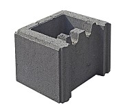 Holblok beton Eindsteen (hoek klein) 25Lx17,5Bx20H cm ~