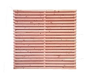 Douglas lattenscherm rhombus 20/21 planks recht horizontaal 180x180 cm. onbehandeld ~