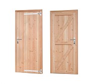 Douglas enkele dichte deur inclusief kozijn, rechtsdraaiend, 90x201 cm. onbehandeld. ~