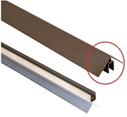 WEO Alu klikprofiel 50x50 mm. L=300 cm. Ipé (RAL8028) ~