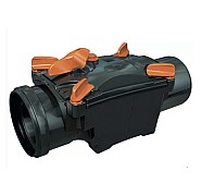 Redi Terugslagklep 125mm. - Manchet/Spie 2 Rvs Kleppen ~