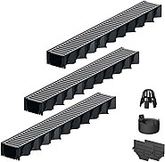 ACO Garagepack lijngoot met verzinkt stalen rooster 3 st. ~