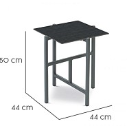 Moos Tafel frame Dekton Alu Frame  (44x44x50 cm) ~