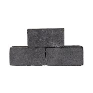 Muurblok antraciet getrommeld 30x15x15 cm. ~
