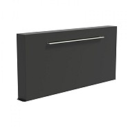 Aluminium vrijstaande vijvermuur (LxBxH) 250x25x120 cm. (3 mm.) ~