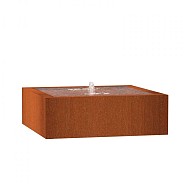 CorTen watertafel (LxBxH) 120x120x40 cm. (3 mm.) ~