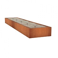 CorTen watertafel (LxBxH) 500x100x40 cm. (3 mm.) ~