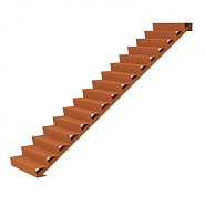 CorTen trap (BxDxH) 100x216x272 cm. (3 mm.) ~