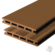 WPC-bruin FSC decking clip 21x145x2250mm semi-ribbel/glad 4 stuks bc ~