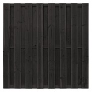 Vuren FSC tuinscherm recht 15L 15mm 45x1800x1800mm gezaagd / RVS [zwart] bc ~