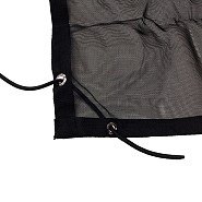 Aanhangernet fijnmazig zwart 300x160 cm. met 8 mm. in draagtas ~