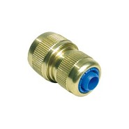 Dubbele slanghouder Ø 12-18 mm - Ø 18-23 mm messing in blister ~