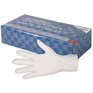 Doos wegwerphandschoenen latex 100 stuks ~