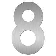 Heibi Huisnummer RVS nr. 8 8x12 cm. OP=OP