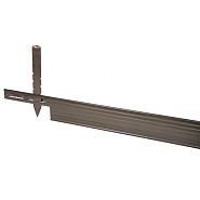 Alu Mevo Edge PRO LxH 229x10,2 cm. Dikte 3,2 mm. bruin (incl. 4 verbindingsclips en 45 pennen) ~