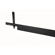 Alu Mevo Edge PRO LxH 229x10,2 cm. Dikte 3,2 mm. zwart (incl. 4 verbindingsclips en 45 pennen) ~