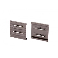 Alu Mevo Edge eindverbindingsclip 10,2 cm. bruin ~