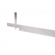 Alu Mevo Edge PRO LxH 229x10,2 cm. Dikte 4,8 mm. zilver (incl. 4 verbindingsclips en 30 pennen) ~