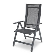 Stelvio Recliner inklapbare stoel textileen zitting / rug Mixed Grey (62x67x110 cm) ~