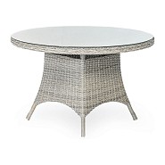 Doncaster Dining Table glasplaat Weathered Grey  (120 cmØ) ~