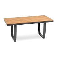 Valencia Lounge Table Solid Teak (FSC) blad  Charcoal / Teak (105x60x45 cm) ~