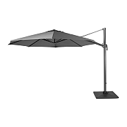 Banús zweefparasol exclusief (kruis)voet.  dubbele knikfunctie Donkergrijs  (350 cmØ) ~