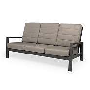 Queens Lounge Bench 3-Seater Swiss Fabrics all weather kussens VERSTELBAAR Charcoal (210x94x89 cm) ~