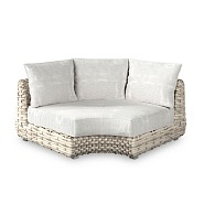 Wakkanda Lounge Big - Corner robuuste 20 mm PE draad. Swiss Fabrics all weather kussens Kubo (102x102x69 cm) ~