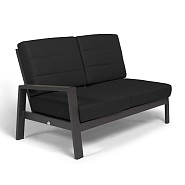Queens Lounge 2-Seater Right zwart ~