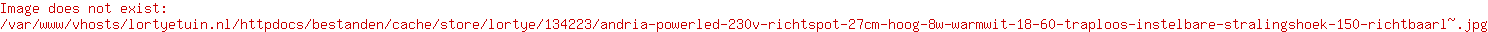 Andria PowerLED 230V richtspot 27cm hoog, 8W warmwit, 18°-60° traploos instelbare stralingshoek, 150° richtbaarl~