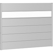 Wandpaneel voor Schutting met Acrylglas 180x135 zilver-metallic ~