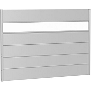 Wandpaneel voor Schutting met Acrylglas 200x135 zilver-metallic ~