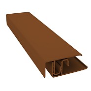 Randprofiel uit 2 delen Alu 8003 Clay Brown 300 cm. ~