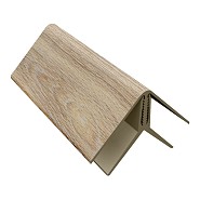 2-delig bedrukt binnen-buitenhoek Foresta Barnwood Grey 3 mtr. ~