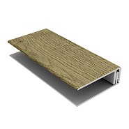 2-delig bedrukt randprofiel Foresta Woodland Grey 3 mtr. ~