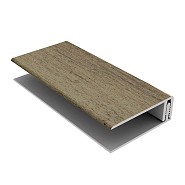 2-delig bedrukt randprofiel Foresta Grey Cedar 3 mtr. ~
