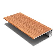 2-delig bedrukt randprofiel Foresta Red Cedar 3 mtr. ~